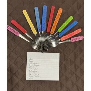 Set Of 11 Multicolor Garden Vegetable Markers - 8”
